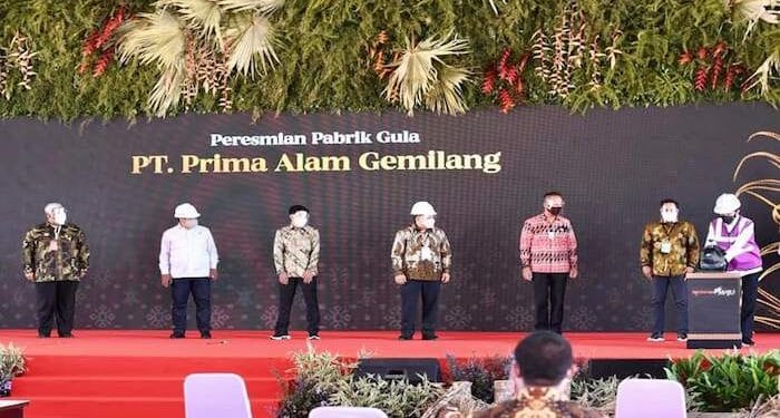 Presiden Jokowi Resmikan Pabrik Gula PT Prima Alam Gemilang