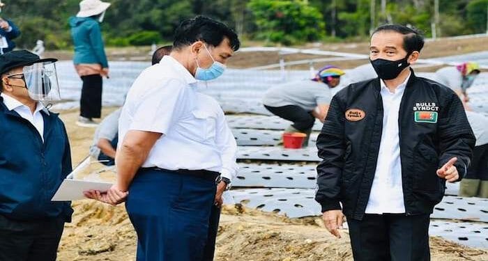 Presiden Joko Widodo Tinjau Kawasan Lumbung Pangan Baru Desa Ria-Ria, Kecamatan Pollung, Kabupaten Humbang Hasundutan