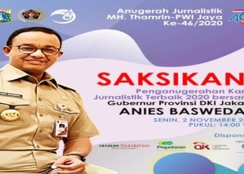 Anies Baswedan Akan Hadir dalam Penghargaan Virtual Anugerah Jurnalistik MHT 2020