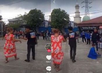 Aksi Emak-emak Berdaster Datangi Anaknya Saat Demo Omnibus Law