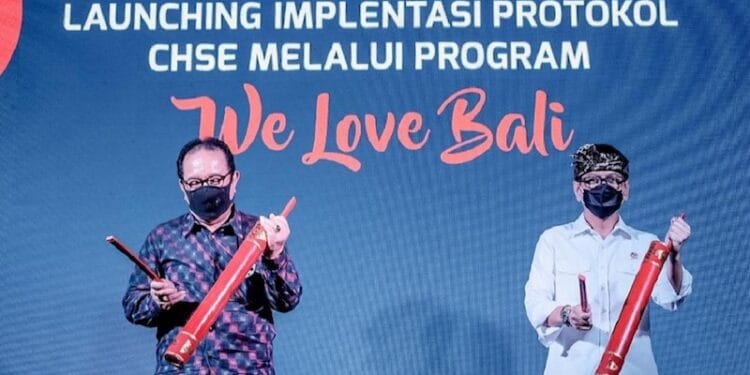 Kampanye ‘We Love Bali’, Kemenparekraf Perkuat Penerapan Protokol Kesehatan Berbasis CHSE