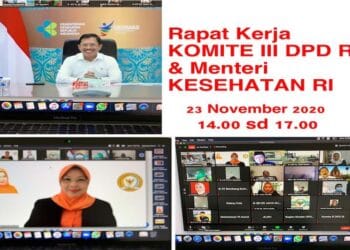 Sinergitas Komite III DPDRI – Kemenkes Tanggulangi Pandemi Covid19