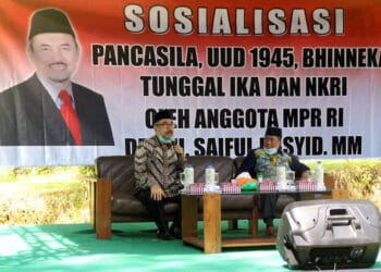 Sosialisasi Empat Pilar MPR,  Syaiful Rasyid Ajak Warga Gotong Royong Hadapi Pandemi