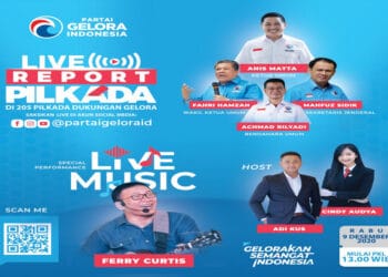 Partai Gelora Gelar Live Report Pilkada Serentak 2020 dari ‘Studio Gelora Indonesia’