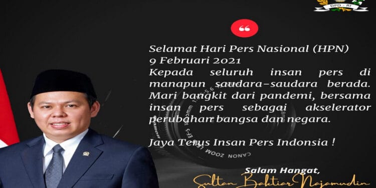 Sultan B Najamudin: Pers Harus Tetap Menjadi Lilin Dalam Kegelapan