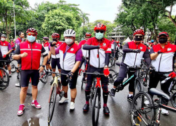 Gowes Bareng GBK-Monas, PDIP Dorong Wartawan Hidup Sehat