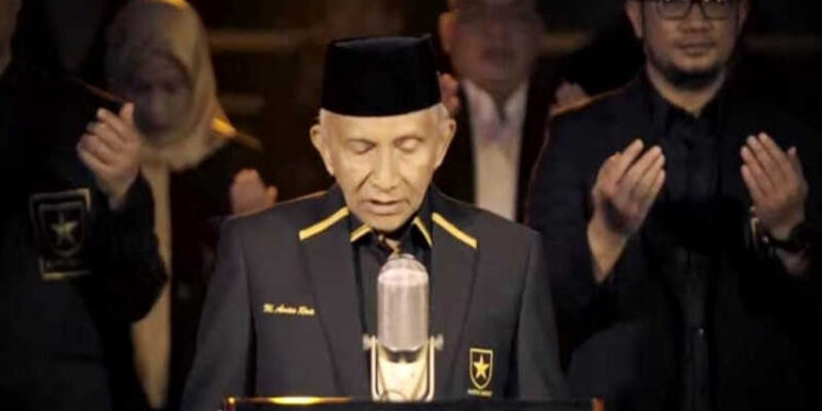 Amien Rais Resmi Deklarasikan Partai Ummat, Menantunya Ridho Rahmadi Ditunjuk Jadi Ketua Umum