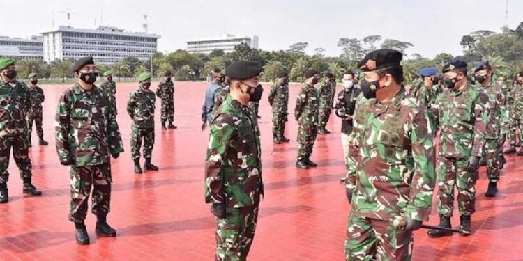 Panglima TNI Terima Laporan Kenaikan Pangkat 56 Perwira Tinggi
