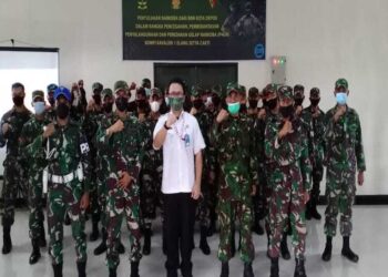Cegah Penyalahgunaan dan Peredaran Gelap Narkoba, KiKav 1/ESC Kostrad Gelar Sosialisasi Bersinar