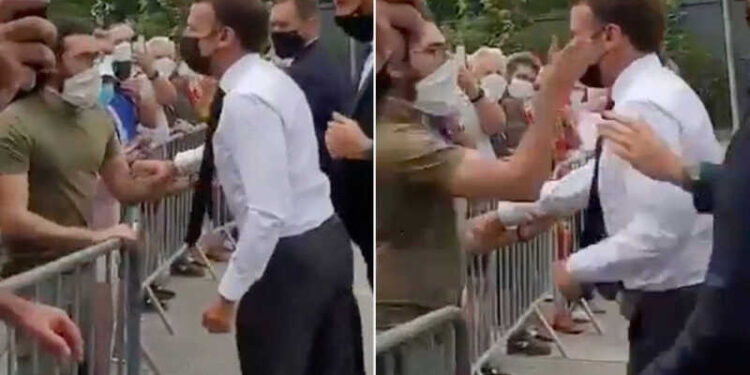 Presiden Prancis Emmanuel Macron Ditampar Pria Penggemar Ilmu Pedang Abad Pertengahan