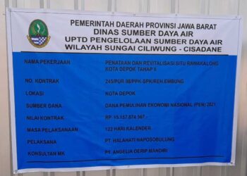 Fiqih : Lelang Kegiatan Penataan dan Revitalisasi Situ Rawa Kalong Tahap II Diduga Bermasalah