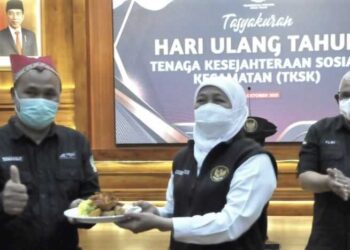 Bersama Gubernur Khofifah, TKSK Provinsi Jawa Timur Rayakan Ulang Tahun ke 12