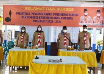 Ali Yusuf Siregar Lantik Pengurus Mabiran dan Kwarran Patumpak
