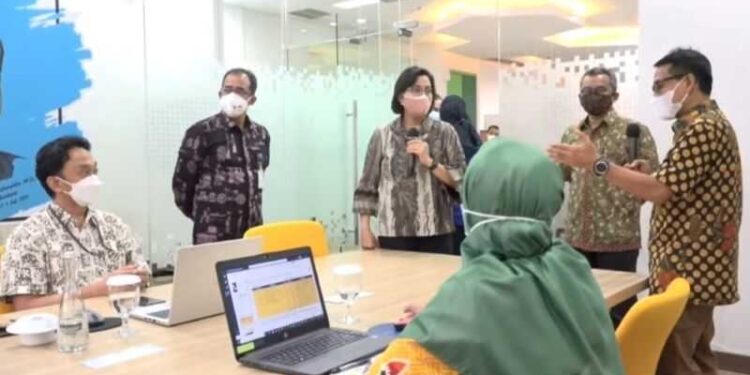 Wujudkan Budaya Kerja Fleksible, Sri Mulyani Resmikan Ruang Kerja Kolaboratif