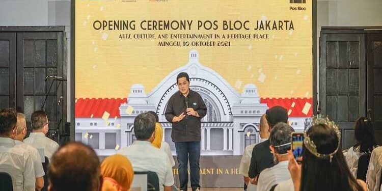 Erick Thohir Resmikan Ruang Kreatif Publik, Pos Bloc Jakarta