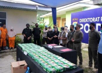 Polda Riau Amankan 81 Kg Sabu dari Dua Tersangka Jaringan Internasional