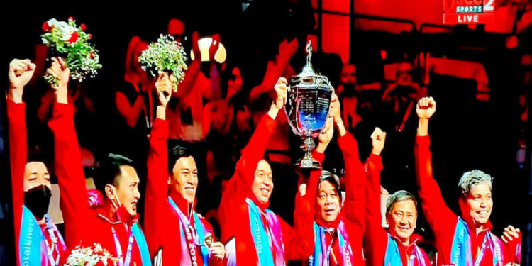 Puan Ucapkan Terima Kasih kepada Tim Thomas Cup RI Sudah Kibarkan Merah Putih di Dada Kita Semua