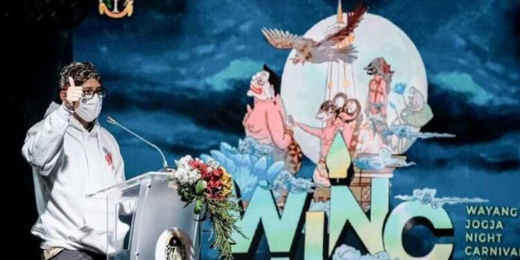Gelaran Wayang Jogja Night Carnival, Sandiaga Uno: Momentum Kebangkitan Sektor Pariwisata