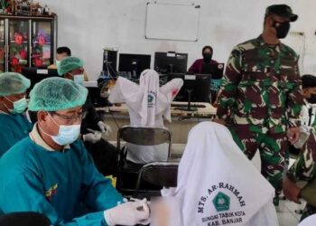 Kodim 1006/Banjar Kembali Gelar Serbuan Vaksinasi