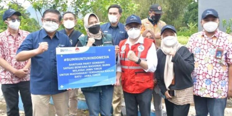 Satgas Bencana BUMN Salurkan Bantuan Kedua Wilayah Paling Terdampak