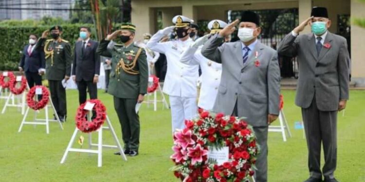 Mewakili Pemerintah Indonesia, Menhan Prabowo Hadiri Peringatan Remembrance Sunday
