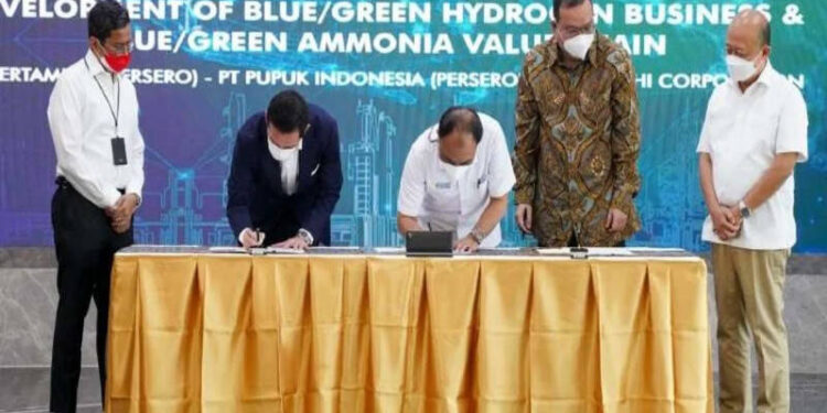 Pupuk Indonesia, Pertamina dan Mitsubishi Kembangkan Energi Hijau
