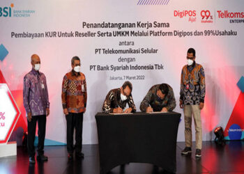 Telkomsel-BSI Hadirkan KUR Syariah untuk Pelaku UMKM di Platform 99 Persen Usahaku dan DigiPOS Aja