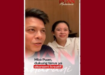 Ajak Masyarakat Dukung Ekonomi Kreatif Bangkit, Puan Ngevlog Bareng Ariel Noah