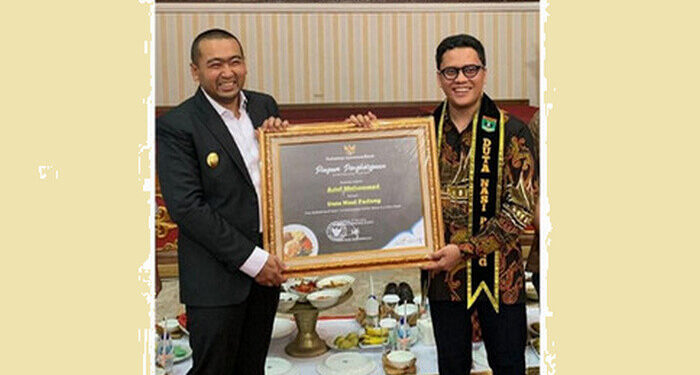 Influencer Arief Muhammad Dinobatkan sebagai Duta Nasi Padang