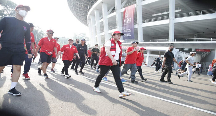 Puan Ajak Jurnalis Jogging Bareng di GBK