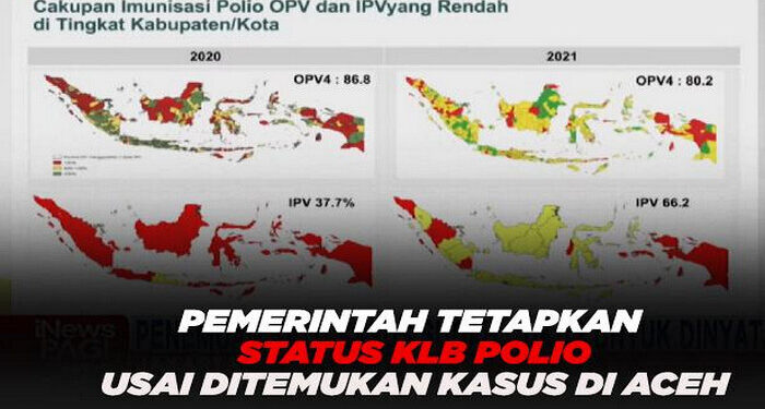 Pemerintah Tetapkan Status KLB Polio, Hanya 4 Provinsi Bebas Penyebaran Virus Polio