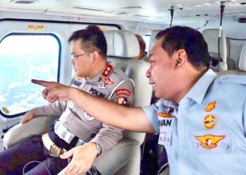 Jasa Raharja-Polri Cek Kesiapan Operasi Lilin Lewat Pantauan Udara