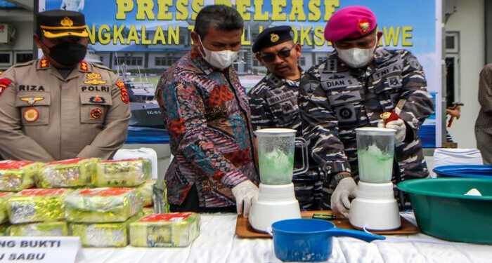 TNI AL Gagalkan Penyelundupan 45 Kilogram Sabu di Aceh