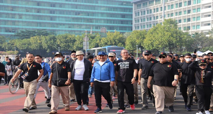 Kemendagri Gelar Jalan Sehat Bersama KPU dan Bawaslu, Isyaratkan Pemilu 2024 Berjalan Sehat