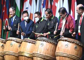 Presiden Joko Widodo meresmikan Pembukaan Kejuaraan Dunia Wushu Junior ke-8 Tahun 2022, di ICE BSD, Banten, Senin (5/12/2022) (Foto: BPMI Setpres)