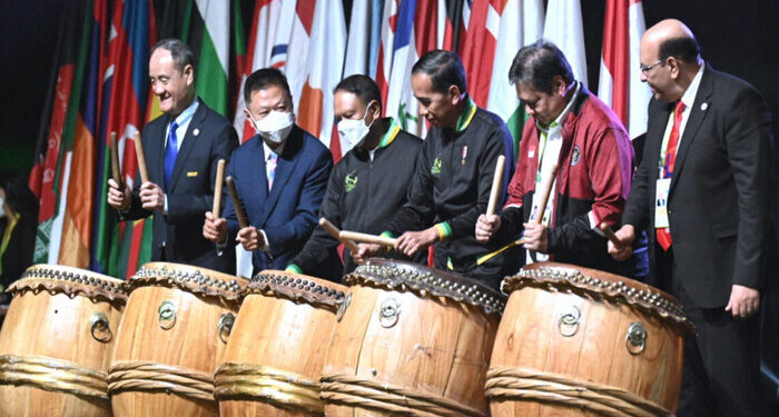 Presiden Joko Widodo meresmikan Pembukaan Kejuaraan Dunia Wushu Junior ke-8 Tahun 2022, di ICE BSD, Banten, Senin (5/12/2022) (Foto: BPMI Setpres)