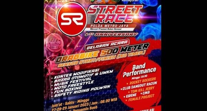 Polda Metro Gelar Event Street Race di Kemayoran 27-29 Januari