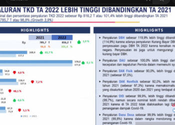 Kemenkeu Laporkan Dana Transfer ke Daerah Rp816,2 Triliun Pada 2022