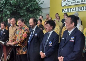 Surya Paloh Temui Airlangga Hartarto di Kantor DPP Golkar