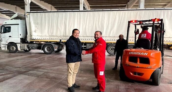 Bantuan Tahap Pertama Indonesia untuk Turki Tiba di Gaziantep
