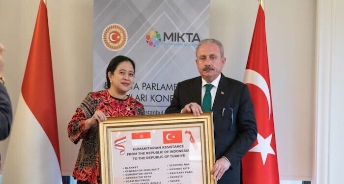 Puan Salurkan Bantuan Korban Gempa Saat Bertemu Ketua Parlemen Turki