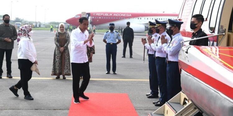 Presiden Jokowi Tanam Padi dan Kunjungi Pasar di Tuban Jawa Timur
