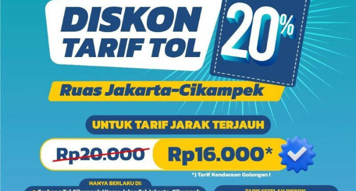 Jasa Marga Berlakukan Diskon 20 Persen Tarif Terjauh Mudik Lebaran