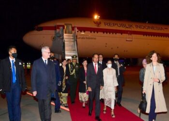 Presiden Jokowi dan Ibu Negara Tiba di Hannover Jerman
