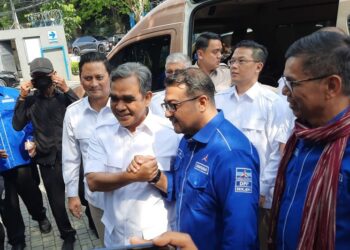 Ahmad Muzani Bertemu Teuku Riefky di Kantor DPP Partai Demokrat