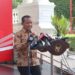 Menteri Investasi yang juga kader Partai Golkar Bahlil Lahadalia di lingkungan istana kepresidenan Jakarta pada Senin (31/7/2023)