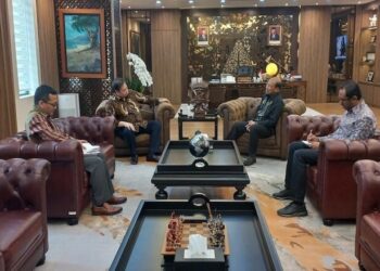 Wakil Ketua DPD RI Nono Sampono dan Menko Perekonomian Airlangga Hartanto bahas Isu Strategis