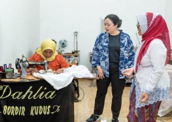 Kunjungi Gerai Bordir Kudus dan Galeri Dian Pelangi, Puan Tekankan Promosi Wastra Nusantara