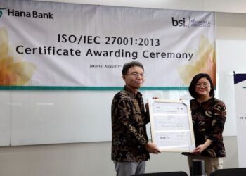 Tingkatkan Standar Keamanan Sistem Informasi,  Bank Hana Raih Sertifikasi ISO/IEC 27001:2013