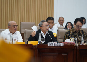 Mendag Zulhas mempimpin rapat kerja bersama Komisi VI DPR RI